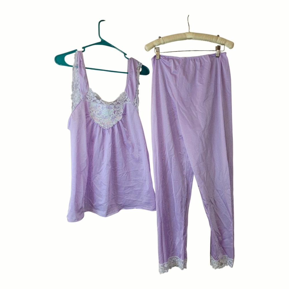 Miss Diva Vintage Lavender Pajamas Set L